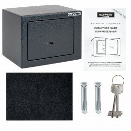 Сейф мебельный DASWERK SC-170KL (170х230х170 мм), ключевой замок, графит, 291337