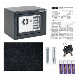 Сейф мебельный DASWERK SC-170EL (170х230х170 мм), электронный замок, графит, 291338