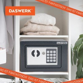 Сейф мебельный DASWERK SC-170EL (170х230х170 мм), электронный замок, графит, 291338