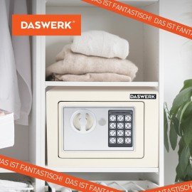 Сейф мебельный DASWERK SC-170EL (170х230х170 мм), электронный замок, бежевый, 291340