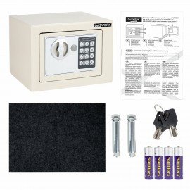 Сейф мебельный DASWERK SC-170EL (170х230х170 мм), электронный замок, бежевый, 291340