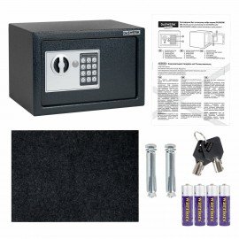 Сейф мебельный DASWERK SC-200EL (200х310х200 мм), электронный замок, графит, 291341