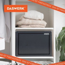 Сейф мебельный DASWERK SC-250KL (250х350х250 мм), ключевой замок, графит, 291342