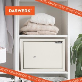 Сейф мебельный DASWERK SC-250KL (250х350х250 мм), ключевой замок, бежевый, 291344