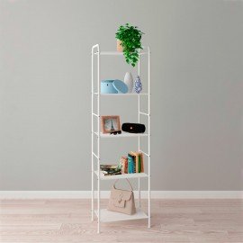 Стеллаж на металлокаркасе "Валенсия-15", 455х300х1555 мм, 5 полок, белый, СТВ15 Б