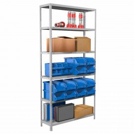 Стеллаж металлический BRABIX "MS 220/60-6", 2200х1000х600 мм, 6 полок, 291376