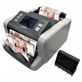 Счетчик банкнот VITRANA HR60 MUIC, определение номинала RUB, USD, CNY, EUR, выносной дисплей, УФ, МАГ, ИК, CIS детекции, 1000 б/мин, 291384
