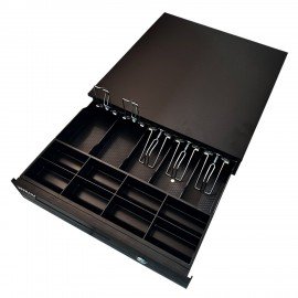 Ящик денежный механический VITRANA SB-405-B БОЛЬШОЙ, без подключения ККМ, 405х420х92 мм, черный, 291407