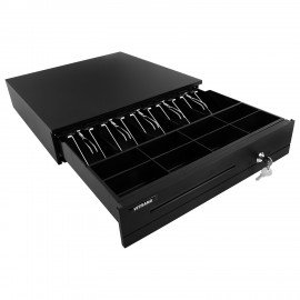 Ящик денежный электромеханический VITRANA CD-405-B БОЛЬШОЙ, для касс Атол, 405х420х92 мм, черный, 291409