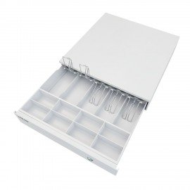 Ящик денежный электромеханический VITRANA CD-405-W БОЛЬШОЙ, для касс Атол, 405х420х92 мм, белый, 291410