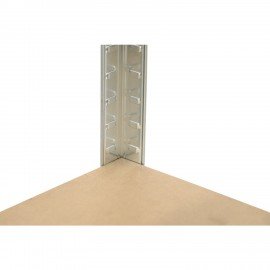 Стеллаж металлический BOOMHOUSE (БУМХАУС) безболтовой, в1800*ш750*г350мм, 5 полок МДФ, серебристый, 291411