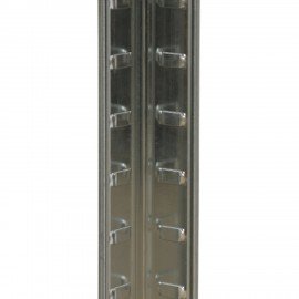 Стеллаж металлический BOOMHOUSE (БУМХАУС) безболтовой, в1800*ш750*г350мм, 5 полок МДФ, серебристый, 291411