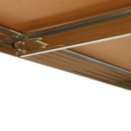 Стеллаж металлический BOOMHOUSE (БУМХАУС) безболтовой, в1800*ш900*г400мм, 5 полок МДФ, серебристый, 291412