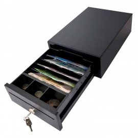 Ящик денежный механический Форт 2M, 205х302х95 мм, без подключения ККМ, черный, 22463