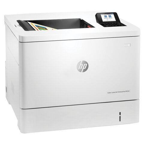Принтер лазерный ЦВЕТНОЙ HP Color LJ Enterprise M554dn, А4, 33 стр./мин, 80000 стр./мес., ДУПЛЕКС, сетевая карта, 7ZU81A