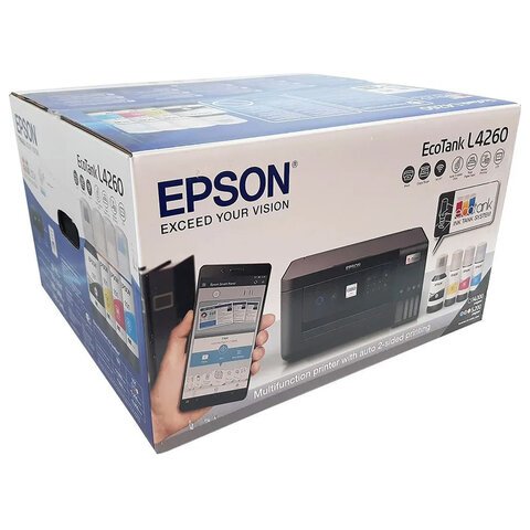 МФУ струйное EPSON L4260 "3 в 1", А4, 33 стр./мин, 5760x1440, ЖК-дисплей, Wi-Fi, СНПЧ, C11CJ63513