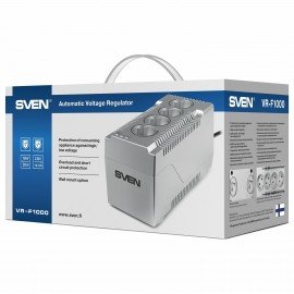 Стаблилизатор SVEN VR-F1000, 320 Вт, 184-285 В, 4 евророзетки, SV-018818