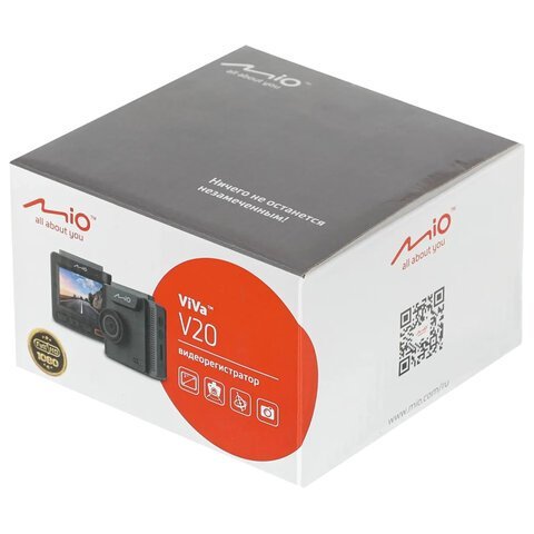 Видеорегистратор автомобильный MIO ViVa V20, экран 2", 135°, 1920x1080 FULL HD, G-сенсор, MIO-VIVA-V20