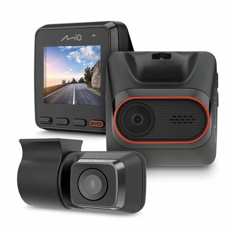 Видеорегистратор автомобильный MIO MiVue C420D, экран 2", 135°, 1920x1080 Full HD, GPS, камера заднего вида, MIO-MIVUE-C420D