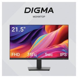 Монитор DIGMA Progress 22P201F 21.5" (55.4 см)/1920х1080/16:9/IPS/5ms/250cd/HDMI/VGA/черный, DM22SB02
