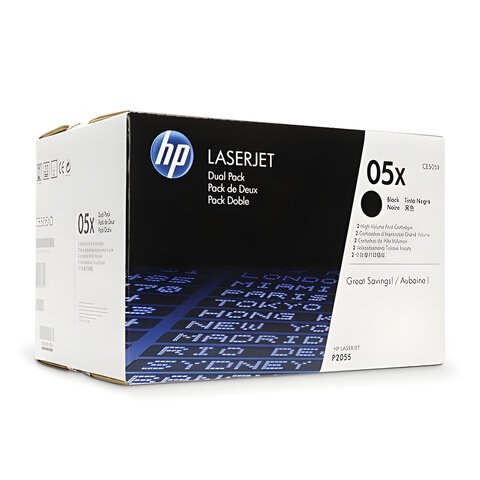 Картридж лазерный HP (CE505XD) HP LaserJet P2055, №05X, КОМПЛЕКТ 2 шт., оригинальный, ресурс 2 х 6500 страниц