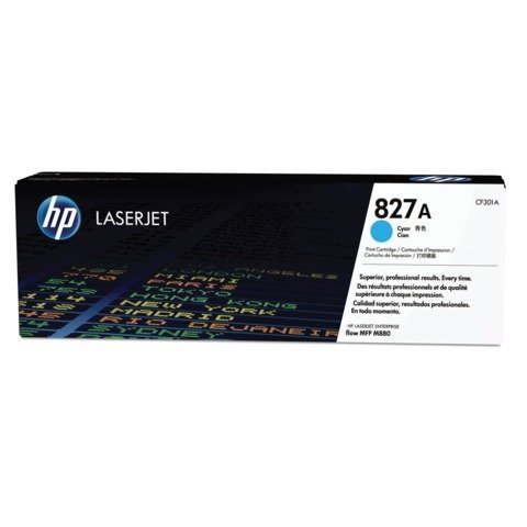 Картридж лазерный HP (CF301A) Color LaserJet M880, №827A, голубой, оригинальный, ресурс 32000 страниц