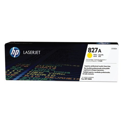 Картридж лазерный HP (CF302A) Color LaserJet M880, №827A, желтый, оригинальный, ресурс 32000 страниц