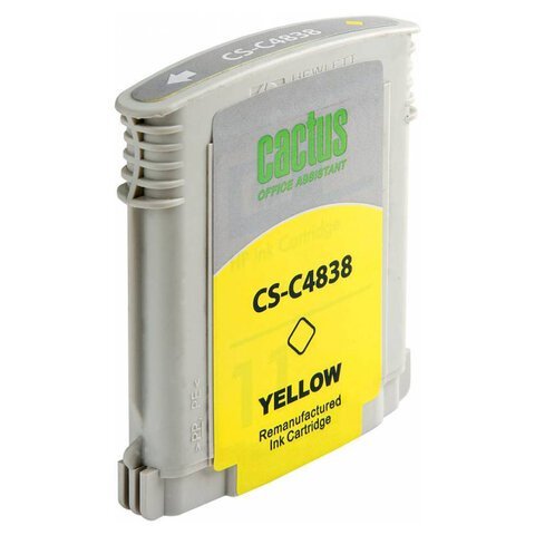 Картридж струйный CACTUS (CS-C4838) для HP DesignJet 70/100/110/120, желтый