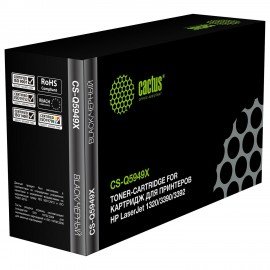 Картридж лазерный CACTUS (CS-Q5949X) для HP LaserJet 1320/3390/3392, ресурс 6000 стр.