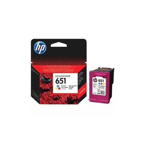 Картридж струйный HP (С2P11AE) Ink Advantage 5575/5645/OfficeJet 202, №651, цветной, оригинальный, ресурс 300 стр., C2P11AE