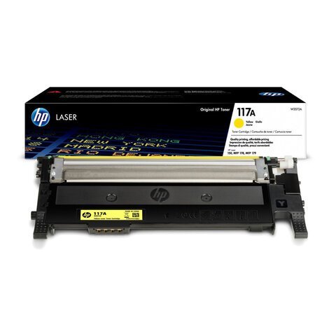 Картридж лазерный HP (W2072A) для HP Color Laser 150a/nw/178nw/fnw, №117A, желтый, оригинальный, ресурс 700 страниц