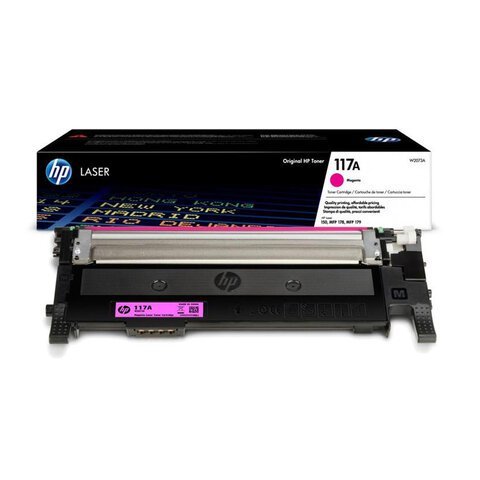 Картридж лазерный HP (W2073A) для HP Color Laser 150a/nw/178nw/fnw, №117A, пурпурный, оригинальный, ресурс 700 страниц