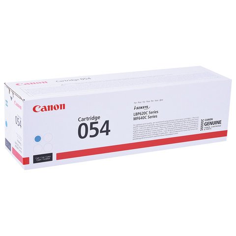 Картридж лазерный CANON (054C) для i-SENSYS LBP621Cw/MF641Cw/645Cx, голубой, ресурс 1200 страниц, оригинальный, 3023C002