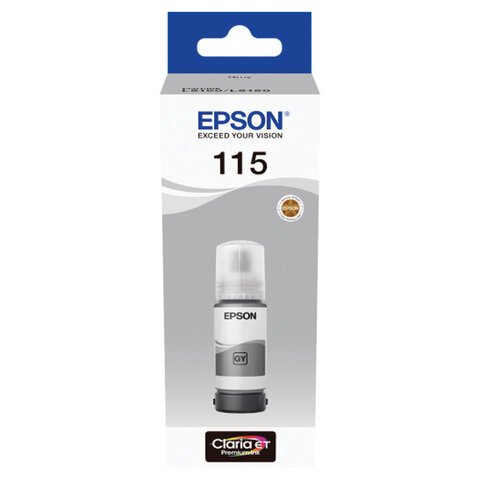 Чернила EPSON 115 (C13T07D54A) для СНПЧ L8160/L8180, серые, объем 70 мл, ОРИГИНАЛЬНЫЕ