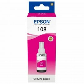 Чернила EPSON 108 (C13T09C34A) для СНПЧ EPSON L8050 /L8100 /L18050, пурпурные, ОРИГИНАЛЬНЫЕ