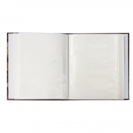 Фотоальбом BRAUBERG на 200 фотографий 10х15 см, твердая обложка, "Часы", коричневый, 390667