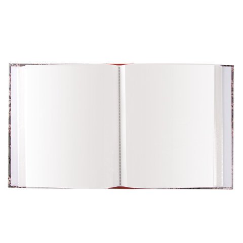 Фотоальбом BRAUBERG на 200 фото 10х15 см, твердая обложка, "Флора", серый с красным, 391121