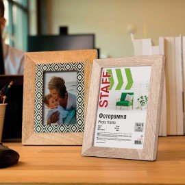 Рамка 10х15 см "капучино" STAFF "Grand", багет 18 мм, стекло, МДФ, 391209