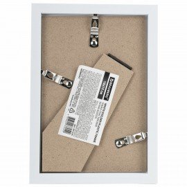 Рамка 10х15 см небьющаяся, багет 14,6 мм, пластик, BRAUBERG "Original Line", белая/золото, 391235