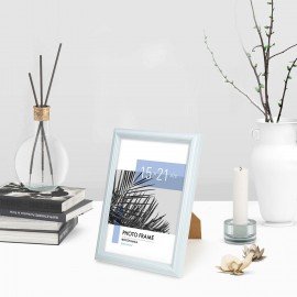 Рамка 15х21 см небьющаяся, багет 17,5 мм, пластик, BRAUBERG "Colorful", белая, 391240