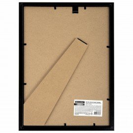 Рамка 21х30 см небьющаяся, КОМПЛЕКТ 4 шт., багет 16 мм МДФ, BRAUBERG "Basic", черная, 391259