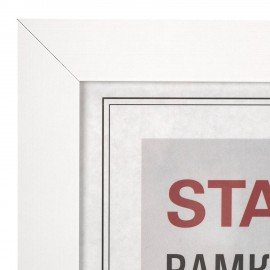 Рамка 30*40 см небьющаяся, багет 30 мм, МДФ, STAFF "Style", белая, 391339