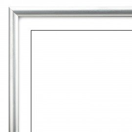 Рамка 21х30 см со стеклом, багет 8 мм, МЕТАЛЛ, BRAUBERG "Blade", серебристая, 391385