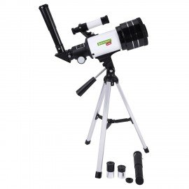 Телескоп рефрактор астрономический настольный, увеличение 150х, объектив 70 мм, фокус. 300 мм, видоискатель, BRAUBERG KIDS 70300, 391397