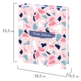 Фотоальбом BRAUBERG на 200 фото 10*15см, твердая обложка, "Terrazzo", 391423