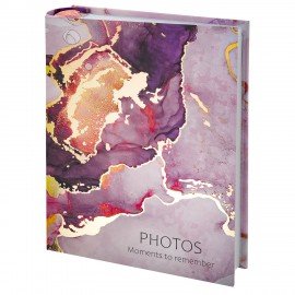 Фотоальбом с заметками BRAUBERG на 200 фото 10*15, твердая обложка, с фольгированным тиснением, "Marble", подарочная упаковка, 391426