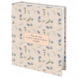 Фотоальбом BRAUBERG на 200 фото 10*15см, твердая обложка, "Vintage flowers", 391428