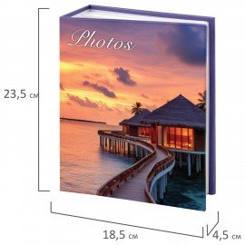 Фотоальбом BRAUBERG на 200 фото 10*15см, твердая обложка, "Paradise", 391429