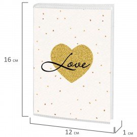 Фотоальбом BRAUBERG на 36 фото 10*15 см, мягкая обложка, "Golden heart", 391433
