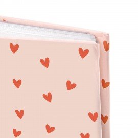 Фотоальбом BRAUBERG на 100 фото 10*15 см, твердая обложка, "Pink hearts", 391436